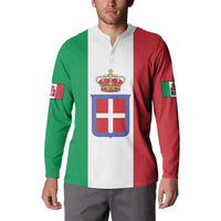 Personalized Italian Empire 1882-1960 Button Sweatshirt Flag Color Inspiration - Wonder Print Shop