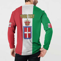 Personalized Italian Empire 1882-1960 Button Sweatshirt Flag Color Inspiration - Wonder Print Shop