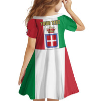 Personalized Italian Empire 1882-1960 Family Matching Off The Shoulder Long Sleeve Dress and Hawaiian Shirt Flag Color Inspiration - Wonder Print Shop