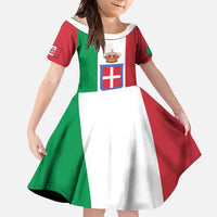 Personalized Italian Empire 1882-1960 Family Matching Off Shoulder Maxi Dress and Hawaiian Shirt Flag Color Inspiration - Wonder Print Shop