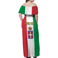 Personalized Italian Empire 1882-1960 Family Matching Off Shoulder Maxi Dress and Hawaiian Shirt Flag Color Inspiration - Wonder Print Shop