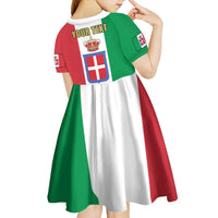Personalized Italian Empire 1882-1960 Kid Short Sleeve Dress Flag Color Inspiration - Wonder Print Shop