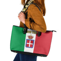 Personalized Italian Empire 1882-1960 Leather Tote Bag Flag Color Inspiration - Wonder Print Shop