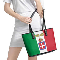 Personalized Italian Empire 1882-1960 Leather Tote Bag Flag Color Inspiration - Wonder Print Shop