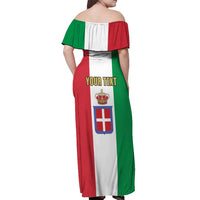 Personalized Italian Empire 1882-1960 Off Shoulder Maxi Dress Flag Color Inspiration - Wonder Print Shop