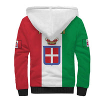 Personalized Italian Empire 1882-1960 Sherpa Hoodie Flag Color Inspiration - Wonder Print Shop
