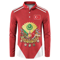 Personalized Ottoman Empire 1299-1922 Button Sweatshirt Flag Color Inspiration - Wonder Print Shop