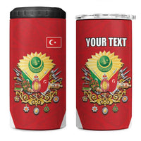 Personalized Ottoman Empire 1299-1922 4 in 1 Can Cooler Tumbler Flag Color Inspiration - Wonder Print Shop