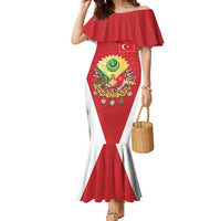 Personalized Ottoman Empire 1299-1922 Family Matching Mermaid Dress and Hawaiian Shirt Flag Color Inspiration - Wonder Print Shop