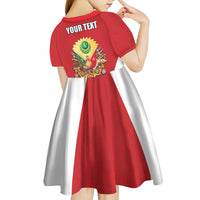 Personalized Ottoman Empire 1299-1922 Kid Short Sleeve Dress Flag Color Inspiration - Wonder Print Shop