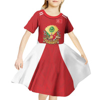 Personalized Ottoman Empire 1299-1922 Kid Short Sleeve Dress Flag Color Inspiration - Wonder Print Shop
