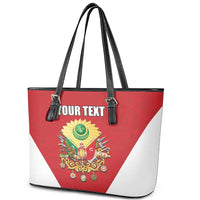 Personalized Ottoman Empire 1299-1922 Leather Tote Bag Flag Color Inspiration - Wonder Print Shop