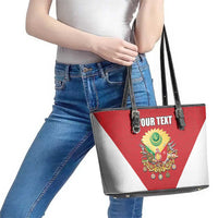 Personalized Ottoman Empire 1299-1922 Leather Tote Bag Flag Color Inspiration - Wonder Print Shop