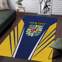 Personalized Swedish Empire 1611-1721 Area Rug Flag Color Inspiration - Wonder Print Shop