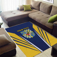 Personalized Swedish Empire 1611-1721 Area Rug Flag Color Inspiration - Wonder Print Shop