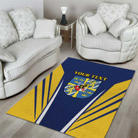 Personalized Swedish Empire 1611-1721 Area Rug Flag Color Inspiration - Wonder Print Shop