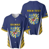 Personalized Swedish Empire 1611-1721 Baseball Jersey Flag Color Inspiration - Wonder Print Shop