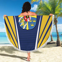 Personalized Swedish Empire 1611-1721 Beach Blanket Flag Color Inspiration - Wonder Print Shop