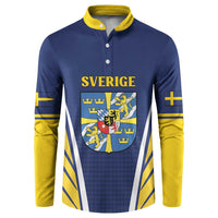 Personalized Swedish Empire 1611-1721 Button Sweatshirt Flag Color Inspiration - Wonder Print Shop