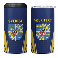 Personalized Swedish Empire 1611-1721 4 in 1 Can Cooler Tumbler Flag Color Inspiration - Wonder Print Shop