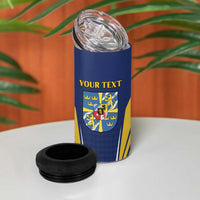 Personalized Swedish Empire 1611-1721 4 in 1 Can Cooler Tumbler Flag Color Inspiration - Wonder Print Shop