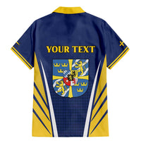 Personalized Swedish Empire 1611-1721 Family Matching Mermaid Dress and Hawaiian Shirt Flag Color Inspiration - Wonder Print Shop