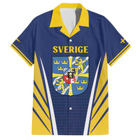Personalized Swedish Empire 1611-1721 Family Matching Summer Maxi Dress and Hawaiian Shirt Flag Color Inspiration - Wonder Print Shop