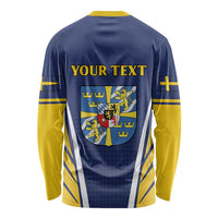 Personalized Swedish Empire 1611-1721 Long Sleeve Shirt Flag Color Inspiration - Wonder Print Shop