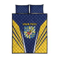 Personalized Swedish Empire 1611-1721 Quilt Bed Set Flag Color Inspiration - Wonder Print Shop