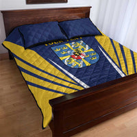 Personalized Swedish Empire 1611-1721 Quilt Bed Set Flag Color Inspiration - Wonder Print Shop