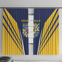 Personalized Swedish Empire 1611-1721 Window Curtain Flag Color Inspiration - Wonder Print Shop