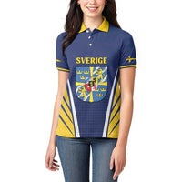 Personalized Swedish Empire 1611-1721 Women Polo Shirt Flag Color Inspiration - Wonder Print Shop