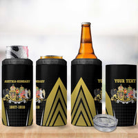 Personalized Austro-Hungarian Empire 1867-1918 4 in 1 Can Cooler Tumbler Flag Color Inspiration - Wonder Print Shop