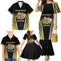 Personalized Austro-Hungarian Empire 1867-1918 Family Matching Mermaid Dress and Hawaiian Shirt Flag Color Inspiration - Wonder Print Shop
