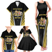 Personalized Austro-Hungarian Empire 1867-1918 Family Matching Tank Maxi Dress and Hawaiian Shirt Flag Color Inspiration - Wonder Print Shop