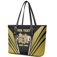 Personalized Austro-Hungarian Empire 1867-1918 Leather Tote Bag Flag Color Inspiration - Wonder Print Shop