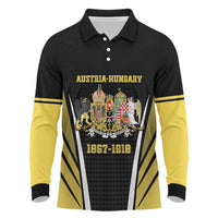 Personalized Austro-Hungarian Empire 1867-1918 Long Sleeve Polo Shirt Flag Color Inspiration - Wonder Print Shop