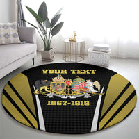 Personalized Austro-Hungarian Empire 1867-1918 Round Carpet Flag Color Inspiration - Wonder Print Shop