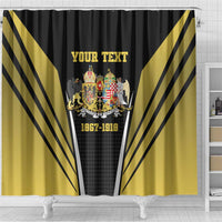 Personalized Austro-Hungarian Empire 1867-1918 Shower Curtain Flag Color Inspiration - Wonder Print Shop