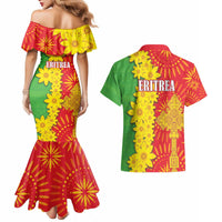 Eritrea Enkutatash Dashiki Couples Matching Mermaid Dress and Hawaiian Shirt With Folk Pattern - Wonder Print Shop