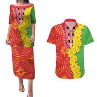 Eritrea Enkutatash Dashiki Couples Matching Puletasi and Hawaiian Shirt With Folk Pattern - Wonder Print Shop
