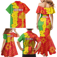 Eritrea Enkutatash Dashiki Family Matching Mermaid Dress and Hawaiian Shirt With Folk Pattern - Wonder Print Shop