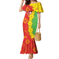 Eritrea Enkutatash Dashiki Family Matching Mermaid Dress and Hawaiian Shirt With Folk Pattern - Wonder Print Shop