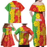 Eritrea Enkutatash Dashiki Family Matching Off Shoulder Maxi Dress and Hawaiian Shirt With Folk Pattern - Wonder Print Shop