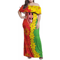 Eritrea Enkutatash Dashiki Family Matching Off Shoulder Maxi Dress and Hawaiian Shirt With Folk Pattern - Wonder Print Shop