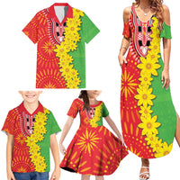 Eritrea Enkutatash Dashiki Family Matching Summer Maxi Dress and Hawaiian Shirt With Folk Pattern - Wonder Print Shop