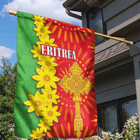 Eritrea Enkutatash Dashiki Garden Flag With Folk Pattern - Wonder Print Shop