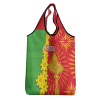 Eritrea Enkutatash Dashiki Grocery Bag With Folk Pattern