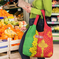 Eritrea Enkutatash Dashiki Grocery Bag With Folk Pattern