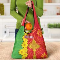 Eritrea Enkutatash Dashiki Grocery Bag With Folk Pattern